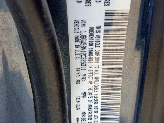 1J8GW58N12C325311 - 2002 JEEP GRAND CHER BLUE photo 10