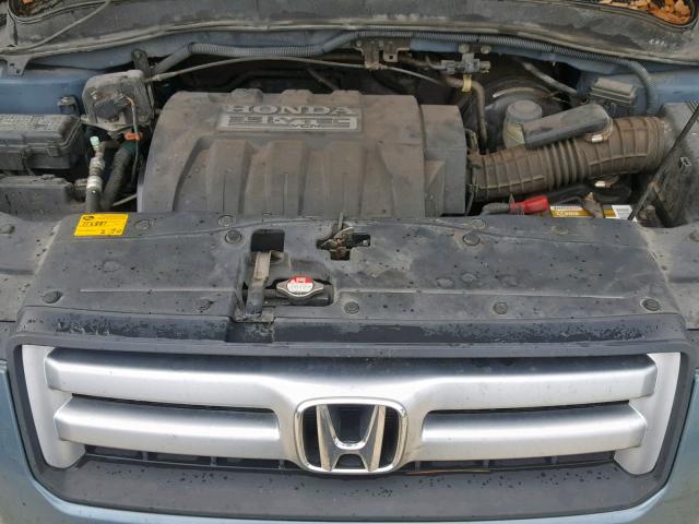 5FNYF281X7B045162 - 2007 HONDA PILOT LX BLUE photo 7