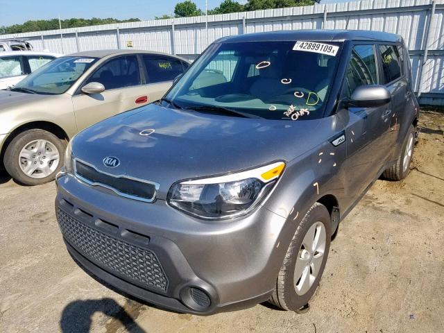 KNDJN2A2XF7203477 - 2015 KIA SOUL GRAY photo 2