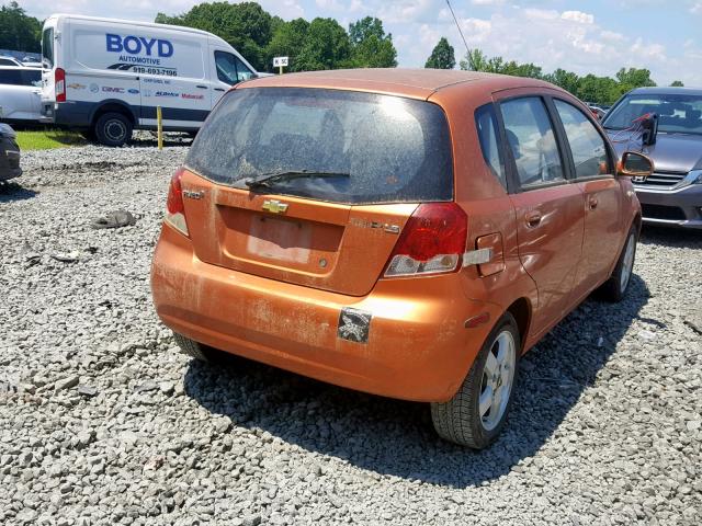 KL1TD66607B733719 - 2007 CHEVROLET AVEO BASE Narıncı foto 4