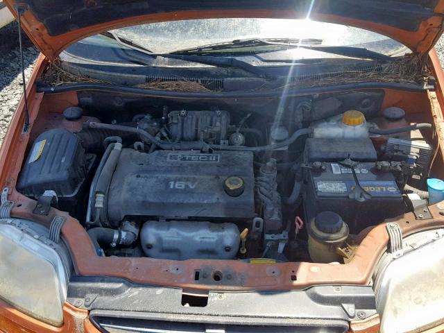 KL1TD66607B733719 - 2007 CHEVROLET AVEO BASE Narıncı foto 7