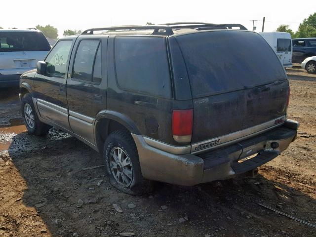 1GKDT13W012150814 - 2001 GMC JIMMY BLACK photo 3