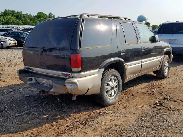 1GKDT13W012150814 - 2001 GMC JIMMY BLACK photo 4