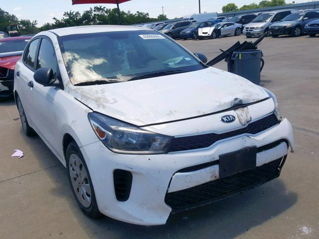 3KPA24AB2JE050803 - 2018 KIA RIO LX WHITE photo 1