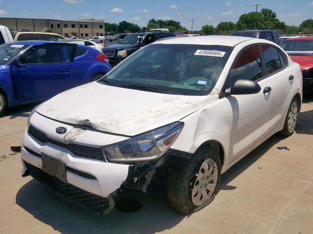 3KPA24AB2JE050803 - 2018 KIA RIO LX WHITE photo 2