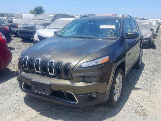 1C4PJLDS6EW283016 - 2014 JEEP CHEROKEE L TEAL photo 2