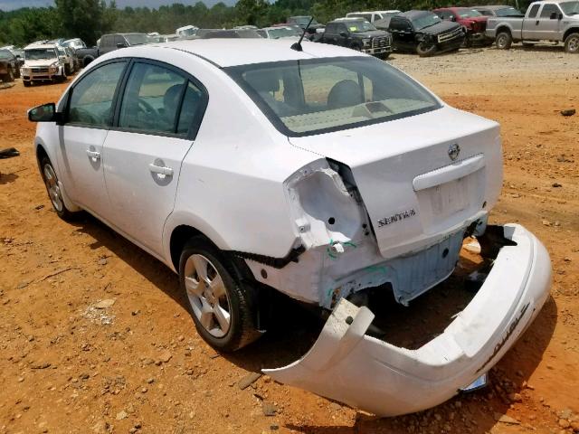 3N1AB61EX8L671043 - 2008 NISSAN SENTRA 2.0 WHITE photo 3