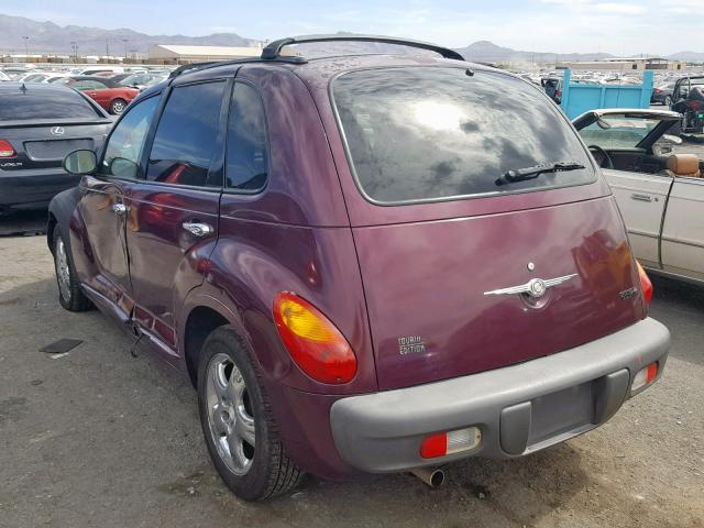 3C4FY58BX2T304772 - 2002 CHRYSLER PT CRUISER PURPLE photo 3