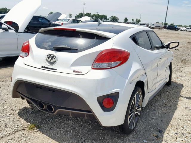 KMHTC6AE0GU282432 - 2016 HYUNDAI VELOSTER T WHITE photo 4