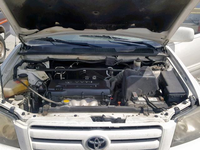 JTEGD21A860138640 - 2006 TOYOTA HIGHLANDER WHITE photo 7