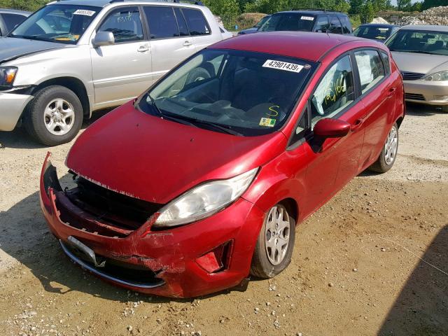 3FADP4EJ9BM175066 - 2011 FORD FIESTA SE RED photo 2