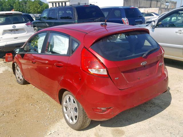 3FADP4EJ9BM175066 - 2011 FORD FIESTA SE RED photo 3