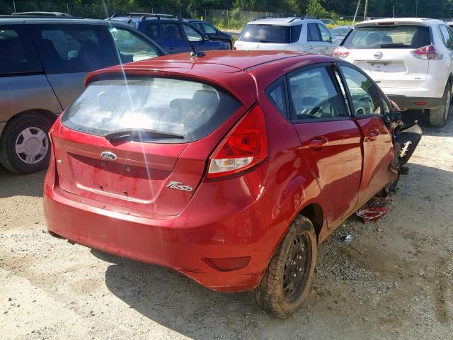 3FADP4EJ9BM175066 - 2011 FORD FIESTA SE RED photo 4