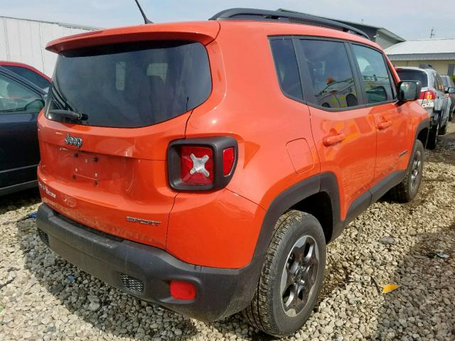 ZACCJBAB6HPE56211 - 2017 JEEP RENEGADE S 橙色 照片 4