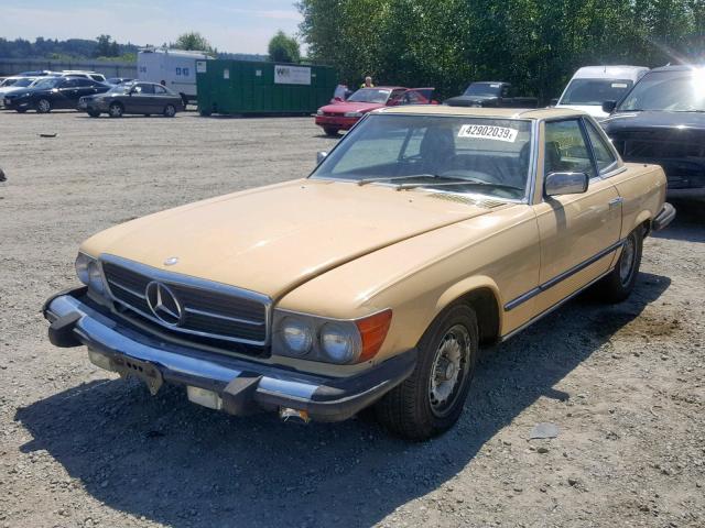 WDBBA45A3EA011167 - 1984 MERCEDES-BENZ 380 SL CREAM photo 2