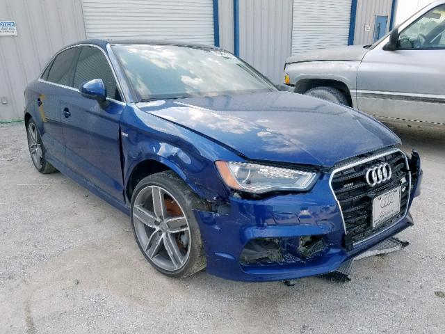 WAUJ8GFF7G1033631 - 2016 AUDI A3 BLUE photo 1