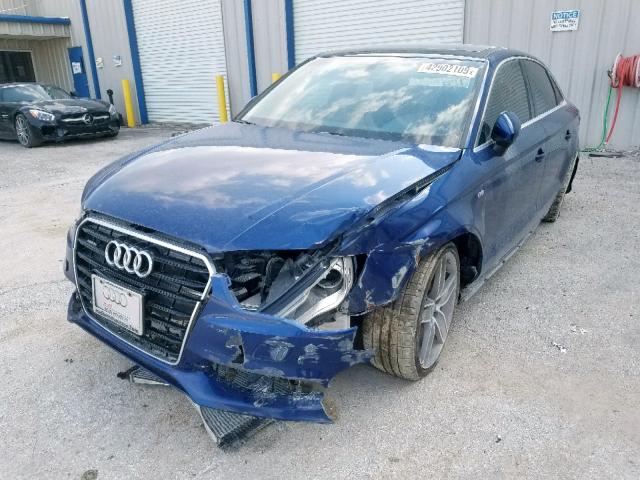 WAUJ8GFF7G1033631 - 2016 AUDI A3 BLUE photo 2