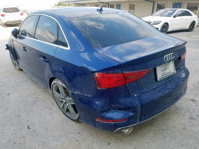 WAUJ8GFF7G1033631 - 2016 AUDI A3 BLUE photo 3