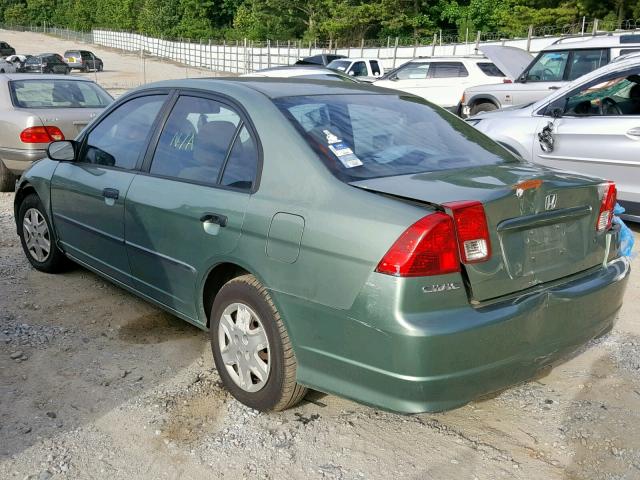 1HGES16324L006878 - 2004 HONDA CIVIC DX V GREEN photo 3