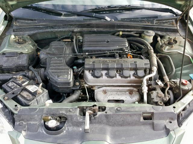 1HGES16324L006878 - 2004 HONDA CIVIC DX V GREEN photo 7