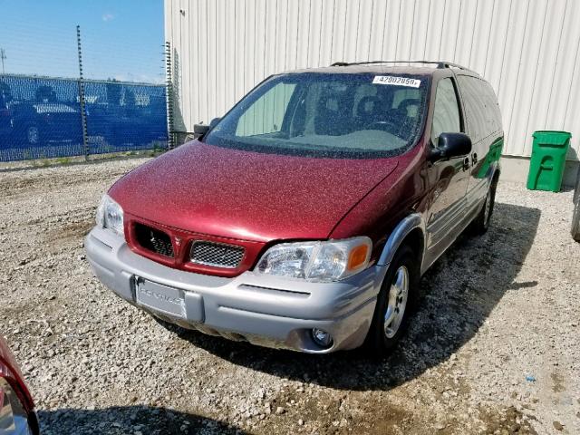 1GMDX03EXYD272916 - 2000 PONTIAC MONTANA BURGUNDY photo 2