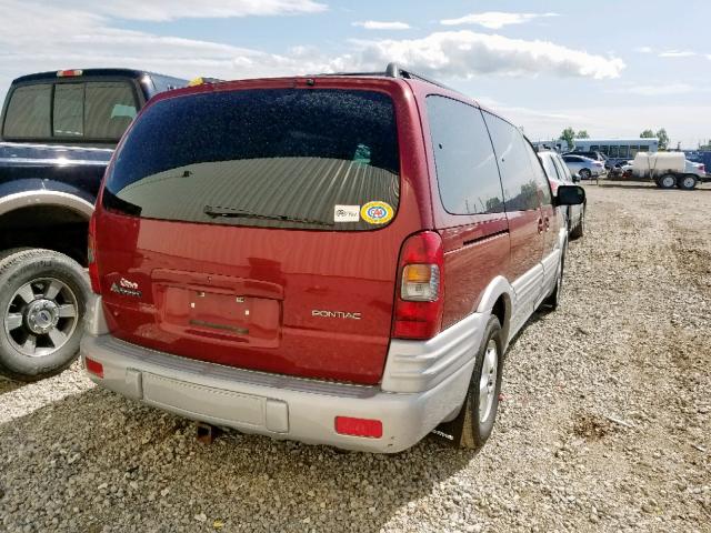 1GMDX03EXYD272916 - 2000 PONTIAC MONTANA BURGUNDY photo 4