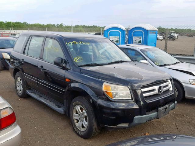 5FNYF281X6B001466 - 2006 HONDA PILOT LX BLACK photo 1