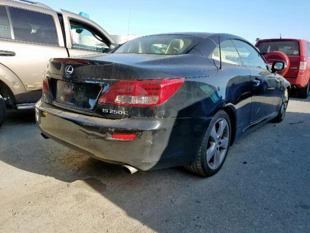 JTHFF2C26B2516709 - 2011 LEXUS IS 250 BLACK photo 4