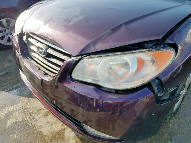 KMHDU46D97U218766 - 2007 HYUNDAI ELANTRA GL RED photo 9