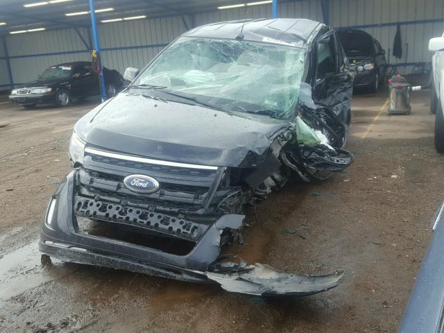 2FMDK4AK3EBB46851 - 2014 FORD EDGE SPORT BLACK photo 2