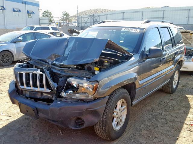 1J4GW48S24C166352 - 2004 JEEP GRAND CHER GRAY photo 2