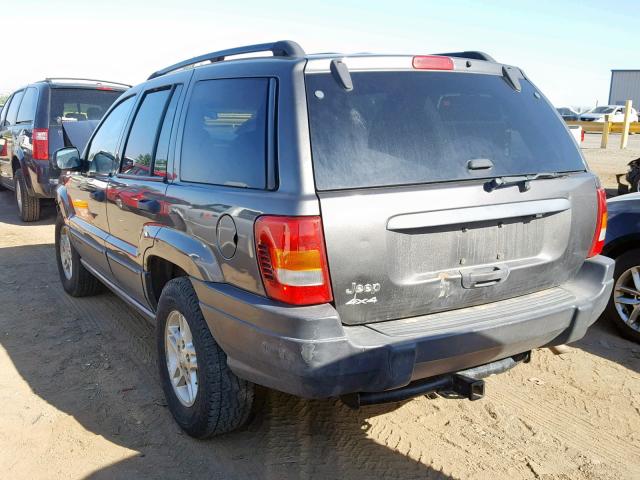 1J4GW48S24C166352 - 2004 JEEP GRAND CHER GRAY photo 3