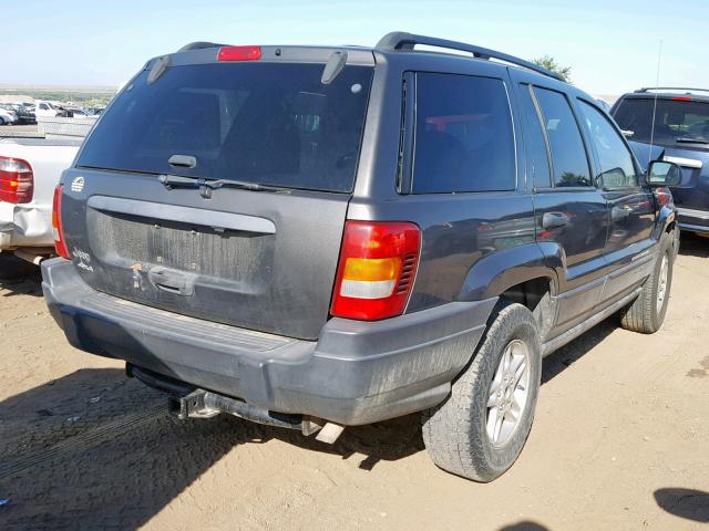 1J4GW48S24C166352 - 2004 JEEP GRAND CHER GRAY photo 4