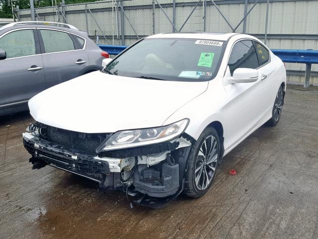 1HGCT1B85GA000918 - 2016 HONDA ACCORD EXL WHITE photo 2