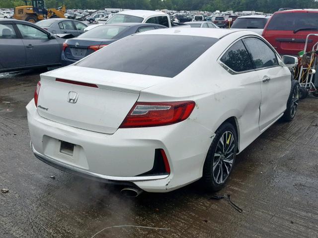 1HGCT1B85GA000918 - 2016 HONDA ACCORD EXL WHITE photo 4