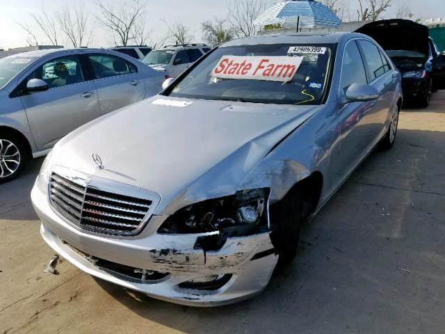 WDDNG71X27A095337 - 2007 MERCEDES-BENZ S 550 SILVER photo 2