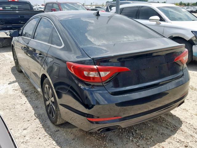 5NPE34AF9FH047028 - 2015 HYUNDAI SONATA SPO BLACK photo 3