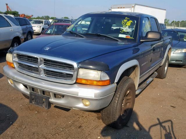 1B7HG48N72S670416 - 2002 DODGE DAKOTA QUA BLUE photo 2