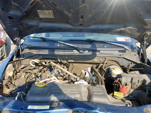 1B7HG48N72S670416 - 2002 DODGE DAKOTA QUA BLUE photo 7