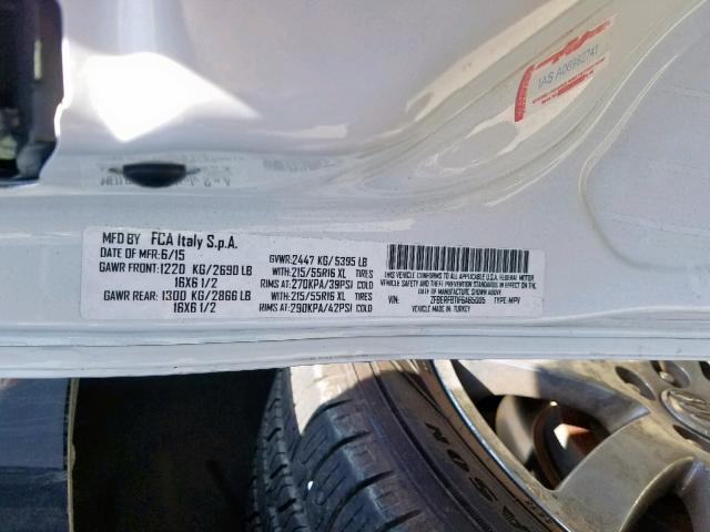 ZFBERFBT1F6A65005 - 2015 RAM PROMASTER 白色 照片 10