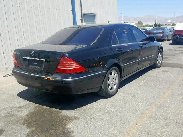 WDBNG75J71A191843 - 2001 MERCEDES-BENZ S 500 BLACK photo 4