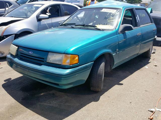 2FAPP37U7PB134846 - 1993 FORD TEMPO LX GREEN photo 2