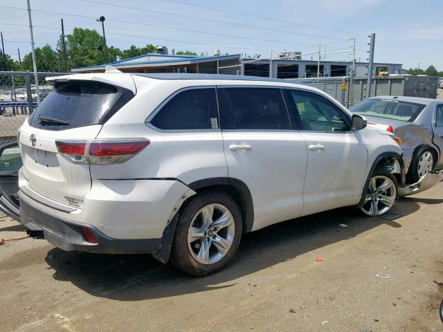 5TDDKRFHXGS332189 - 2016 TOYOTA HIGHLANDER WHITE photo 4