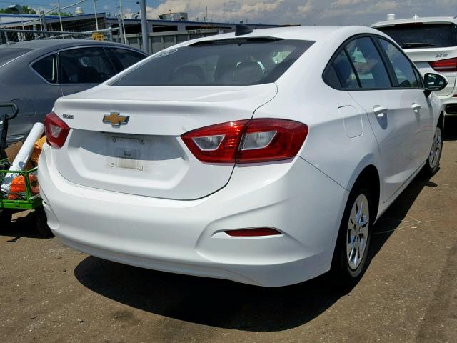 1G1BJ5SM1K7105166 - 2019 CHEVROLET CRUZE WHITE photo 4