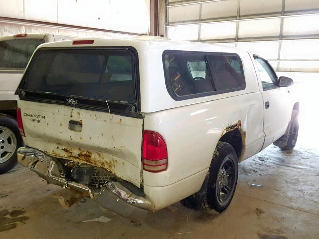 1B7FL26X1WS736587 - 1998 DODGE DAKOTA WHITE photo 4