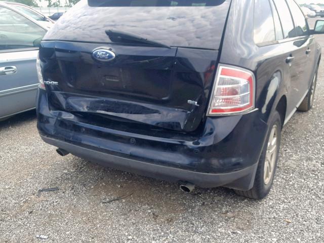 2FMDK38C07BB29193 - 2007 FORD EDGE SEL BLACK photo 9