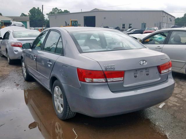 5NPET46C56H131359 - 2006 HYUNDAI SONATA GL GRAY photo 3