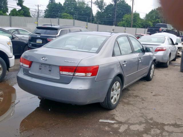 5NPET46C56H131359 - 2006 HYUNDAI SONATA GL GRAY photo 4