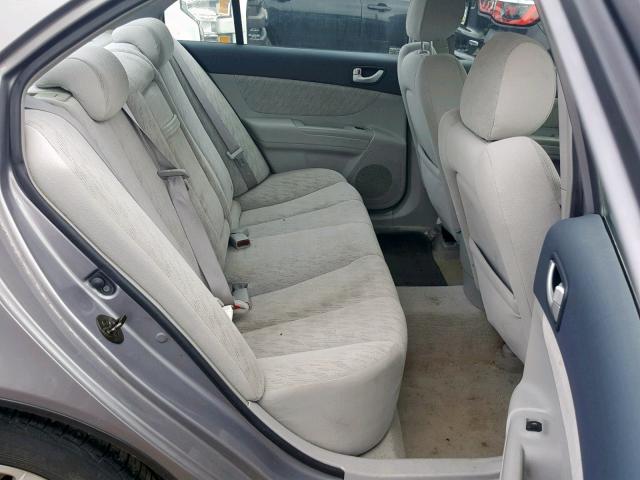 5NPET46C56H131359 - 2006 HYUNDAI SONATA GL GRAY photo 6