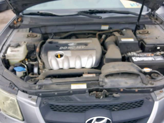 5NPET46C56H131359 - 2006 HYUNDAI SONATA GL GRAY photo 7